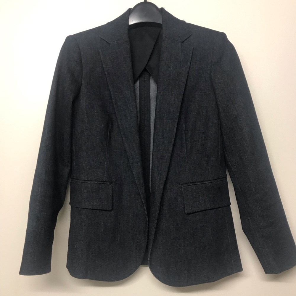 New Theory Denim Blazer - Navy Dark Tailored Fit